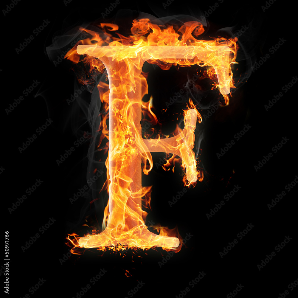 Fototapete burning objects and objects on fire background