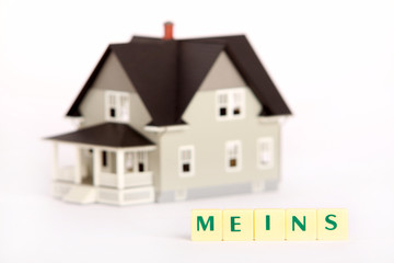Modell von einem Einfamilienhaus