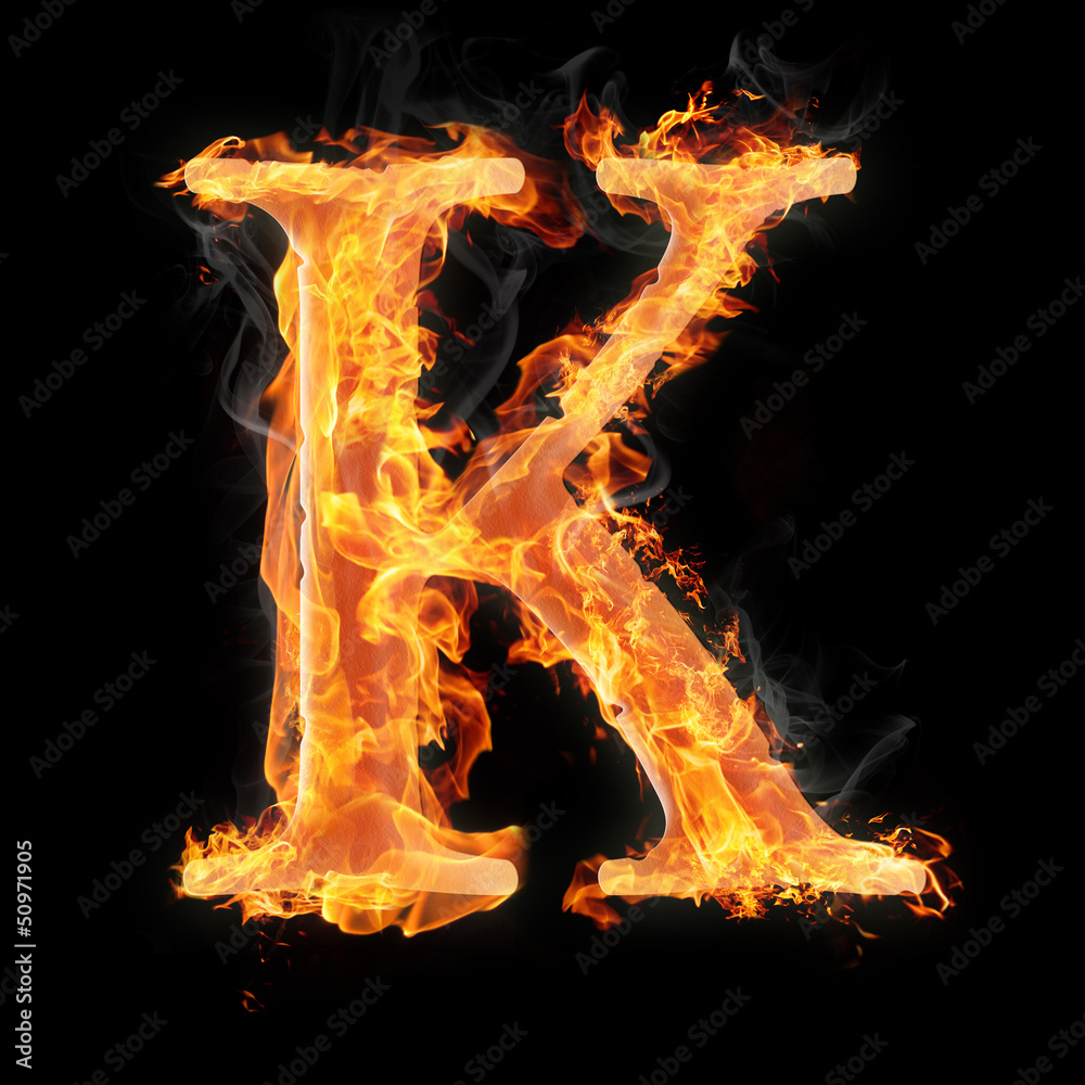 Fototapete burning objects and objects on fire background