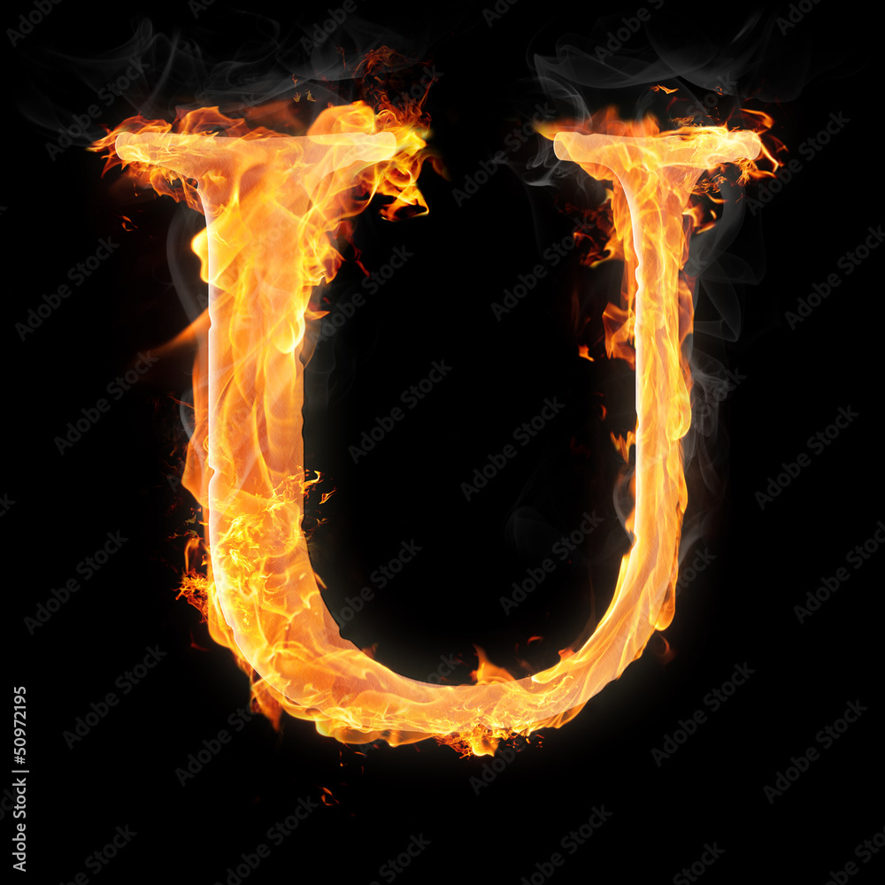 Fototapete burning objects and objects on fire background