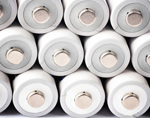 White rechargeable AA batteries