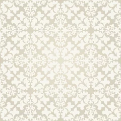 Behang Seamless vintage wallpaper pattern. Abstract floral ornament. © lidiebug