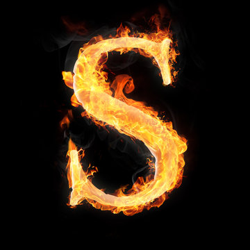 Burning objects and objects on fire background