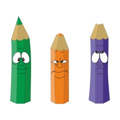 Cartoon emotional pencil set color 11
