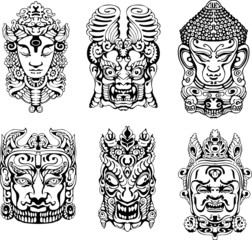 Hindu deity masks