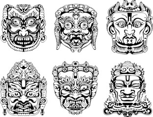 Hindu deity masks