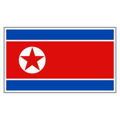 Fototapeta premium flagge nordkorea II