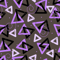 vector seamless dark pattern with triangles