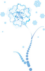 snow ice vector flower