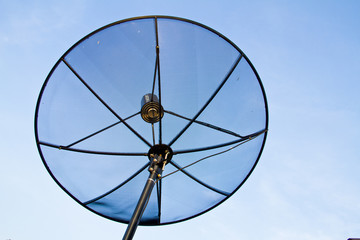 Satellite dish and blue sky