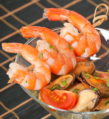 cocktail with seafoods