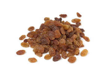 Heap of brown Raisins