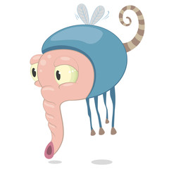 Flying cartoon monster