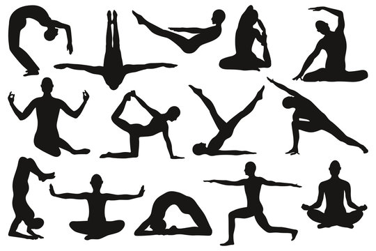 Yoga Joga Silhouetten
