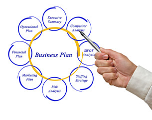 Diagram of business plan - obrazy, fototapety, plakaty