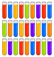 Multicolored test tubes