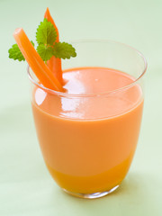 Fresh carrot smoothie