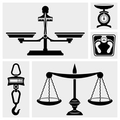 Scale icon. Bathroom Weight Scale.Hook scale.