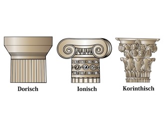 Griechische Säulenformen - obrazy, fototapety, plakaty