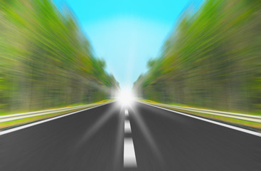 Express road disappearing over the horizon