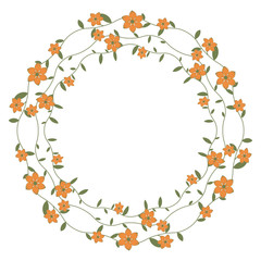 Floral wreath with decorative flowers