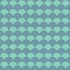 Seamless decorative blue scales pattern