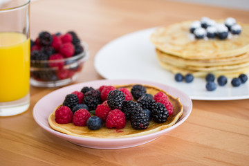 Homemade pancakes