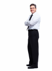 Businessman isolated on white.