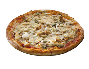 Pizza isolated over a white background