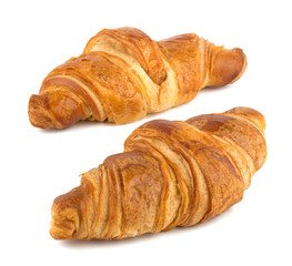 Croissant isolated on the white background