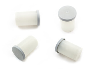 Film case isolated on white