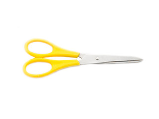 Old scissors isolated on a white background