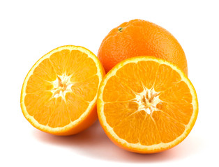 Orange fruit isolated on white background