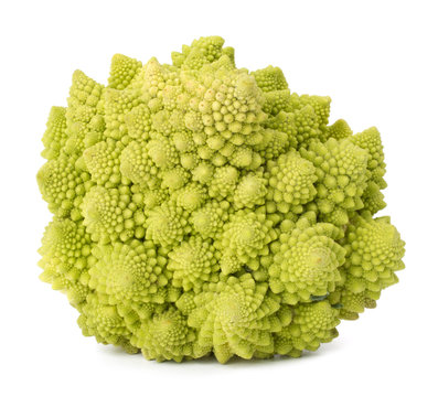 Romanesco broccoli isolated on white background