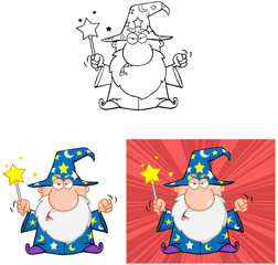 Wizard Cartoon Characters. Collection 7