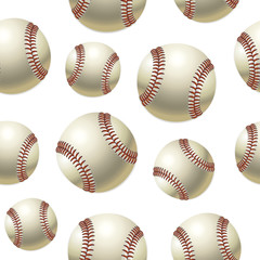 Baseballs Seamless pattern. Vector illustration