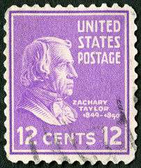 USA - 1938: shows portrait of Zachary Taylor (1784-1850)