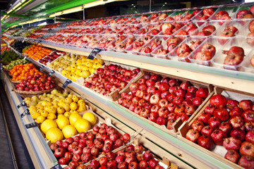 Fruits in supermarket