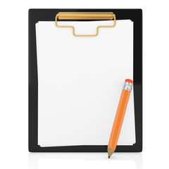 clipboard and pencil