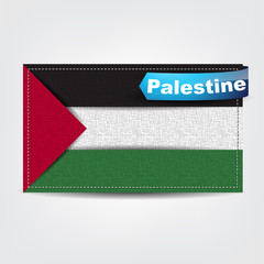 Fabric texture of the flag of Palestine
