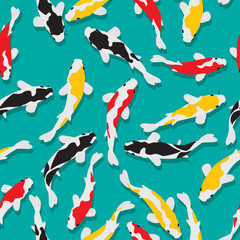 Koi fish pattern seamless