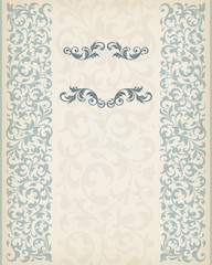 vintage border frame decorative ornate wedding vector