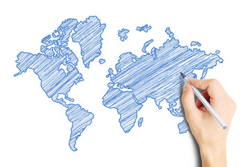 hand drawing map © peshkova