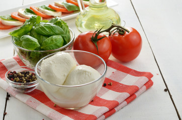 Classic caprese ingredients