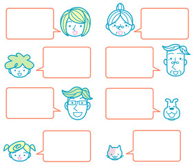 ファミリーとフキダシ