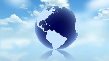 Fototapeta premium Blue Globe Background