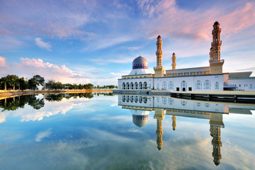 Reflection of Kota Kinabalu City Mosque