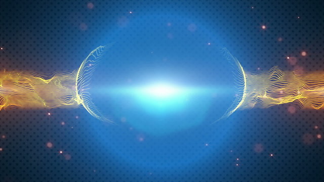 futuristic abstract electric formation loop