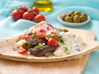 souvlaki with pita