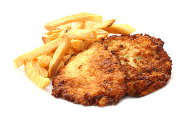 Schnitzel with fries